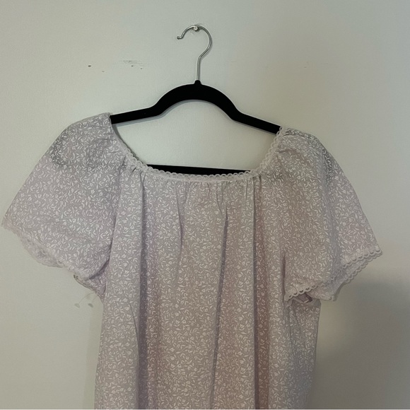 Vintage Sears nightgown midi women's Large floral cotton blend house dress - Picture 7 of 8